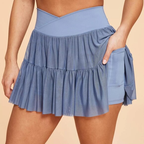 Blogilates Ballerina Skort - Steel Blue M NWT - Picture 4 of 11